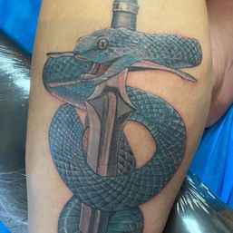 Snake tattoo color