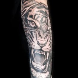 Realistische tijger tattoo 